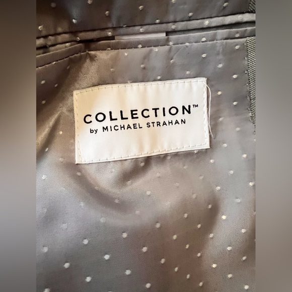 COLLECTION MICHAEL STRAHAN Mens Two Piece Suit Jacket 44S Pant 36Wx32L Gray - Picture 5 of 7